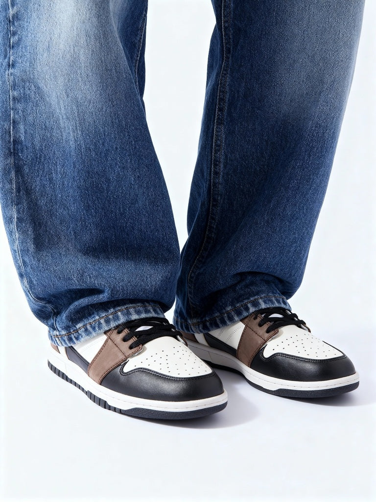 SOLEPLAY Taupe Colour-Blocked High-Top Boots