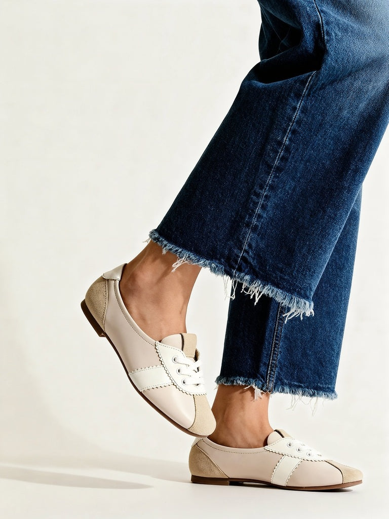 LUNA BLU Ivory Lace-Up Shoes