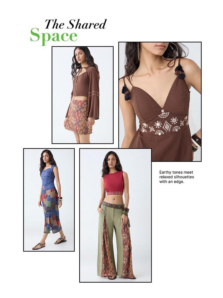 Bombay Paisley Olive Printed Cotton-Blend Pants
