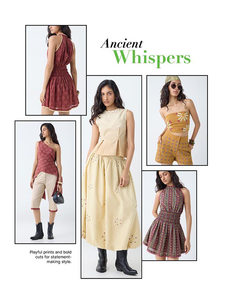 Bombay Paisley Mustard Embroidered Cotton-Blend Tube Top