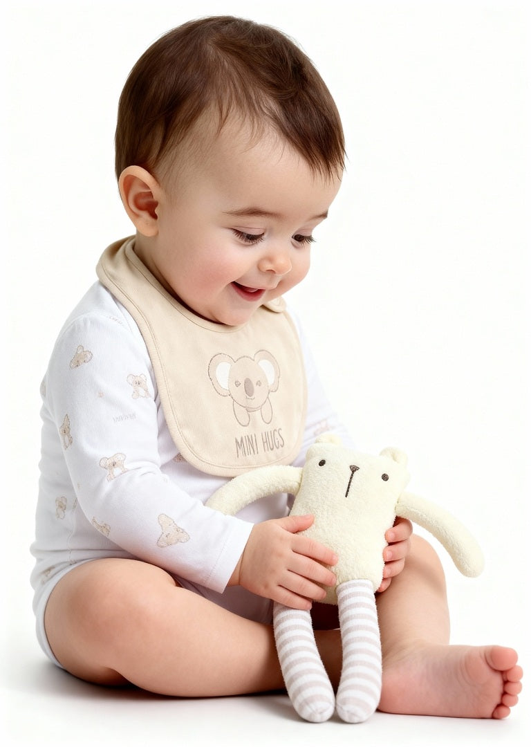 HOP Baby Beige Cotton Gift Set (Pack of 8)