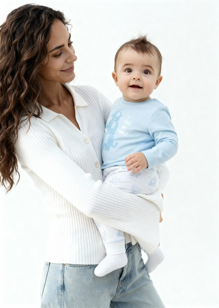 HOP Baby Blue Cotton Gift Set (Pack of 8)