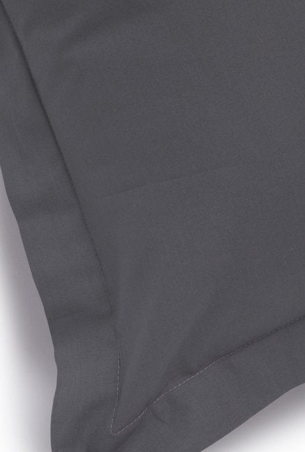 Westside Home Charcoal Pure Cotton Pillowcase Set of Two