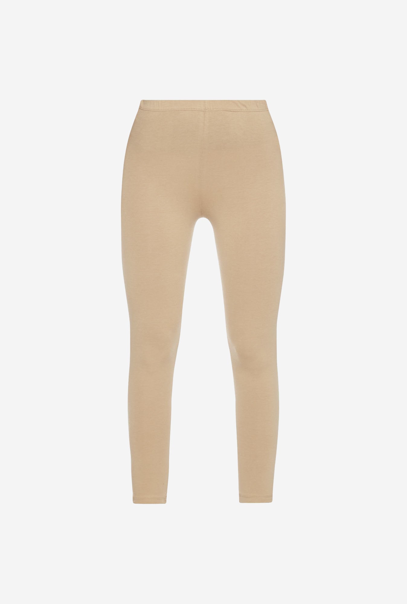 Utsa Beige Cropped Leggings for women full view - Westside