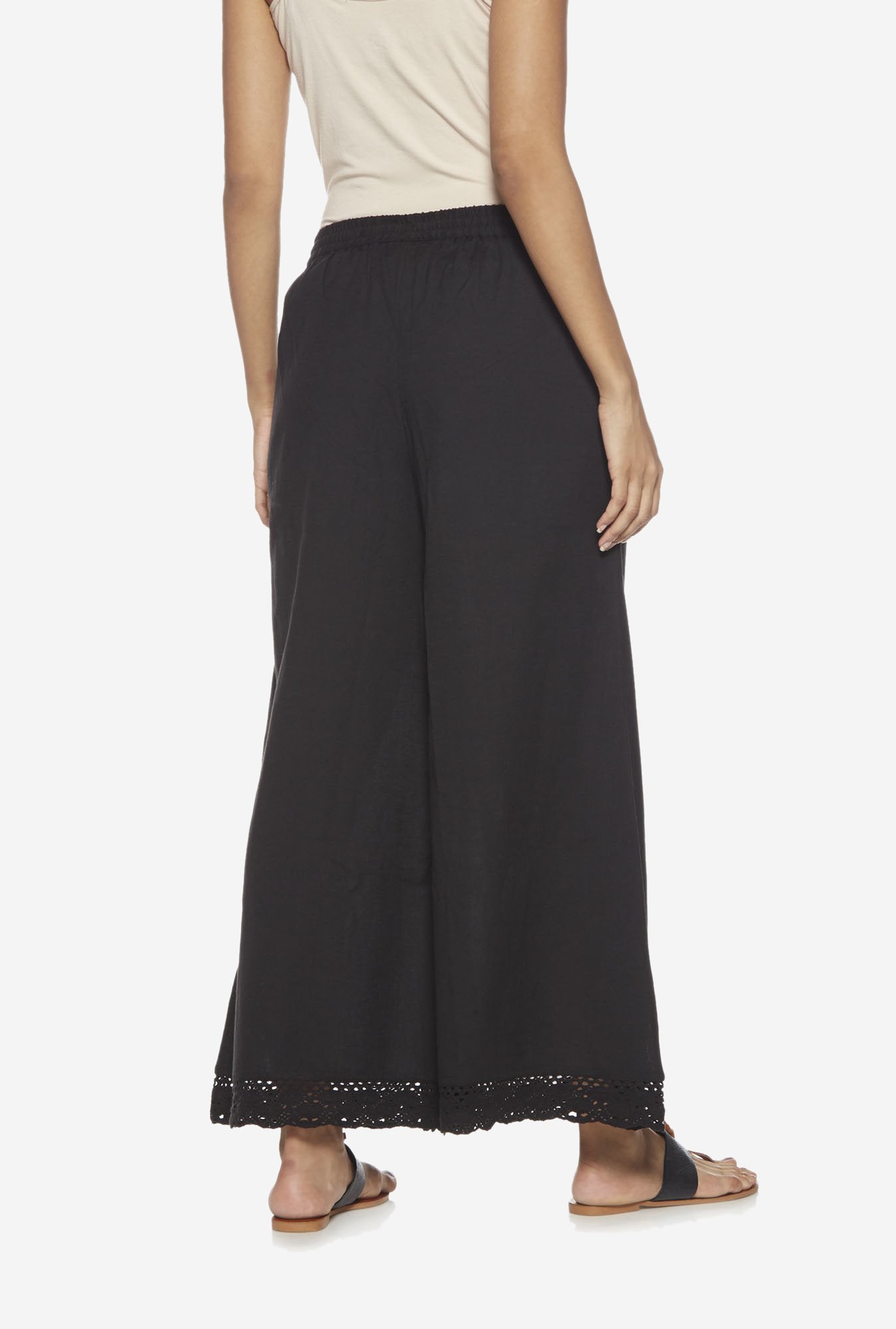 Utsa Black Palazzos for women - Westside