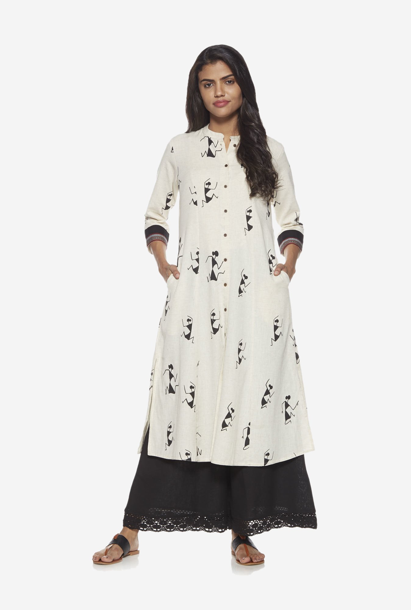 Utsa Black Palazzos for women - Westside