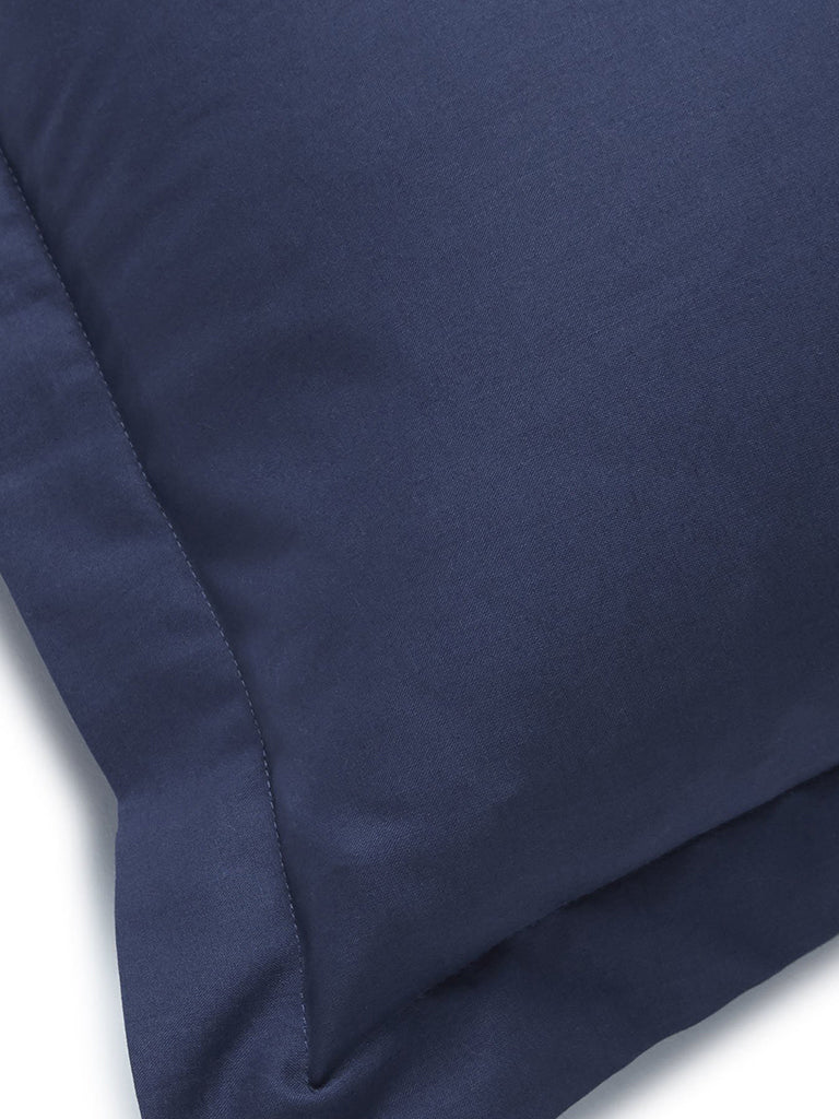 Westside Home Navy Pure Cotton Pillowcase Set Of Two