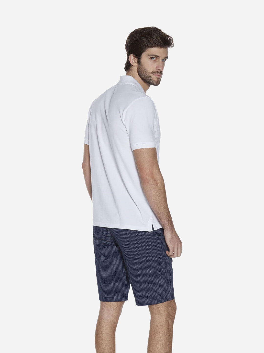 Westsport White Slim Fit Polo T-Shirt | White Slim Fit Polo T-Shirt for Men Back View - Westside