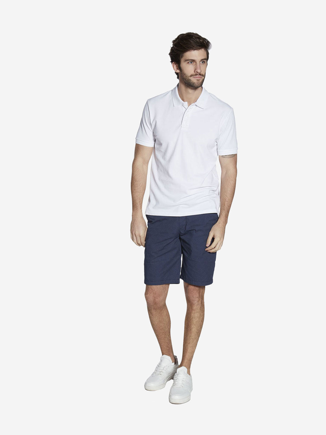 Westsport White Slim Fit Polo T-Shirt | White Slim Fit Polo T-Shirt for Men Full View - Westside