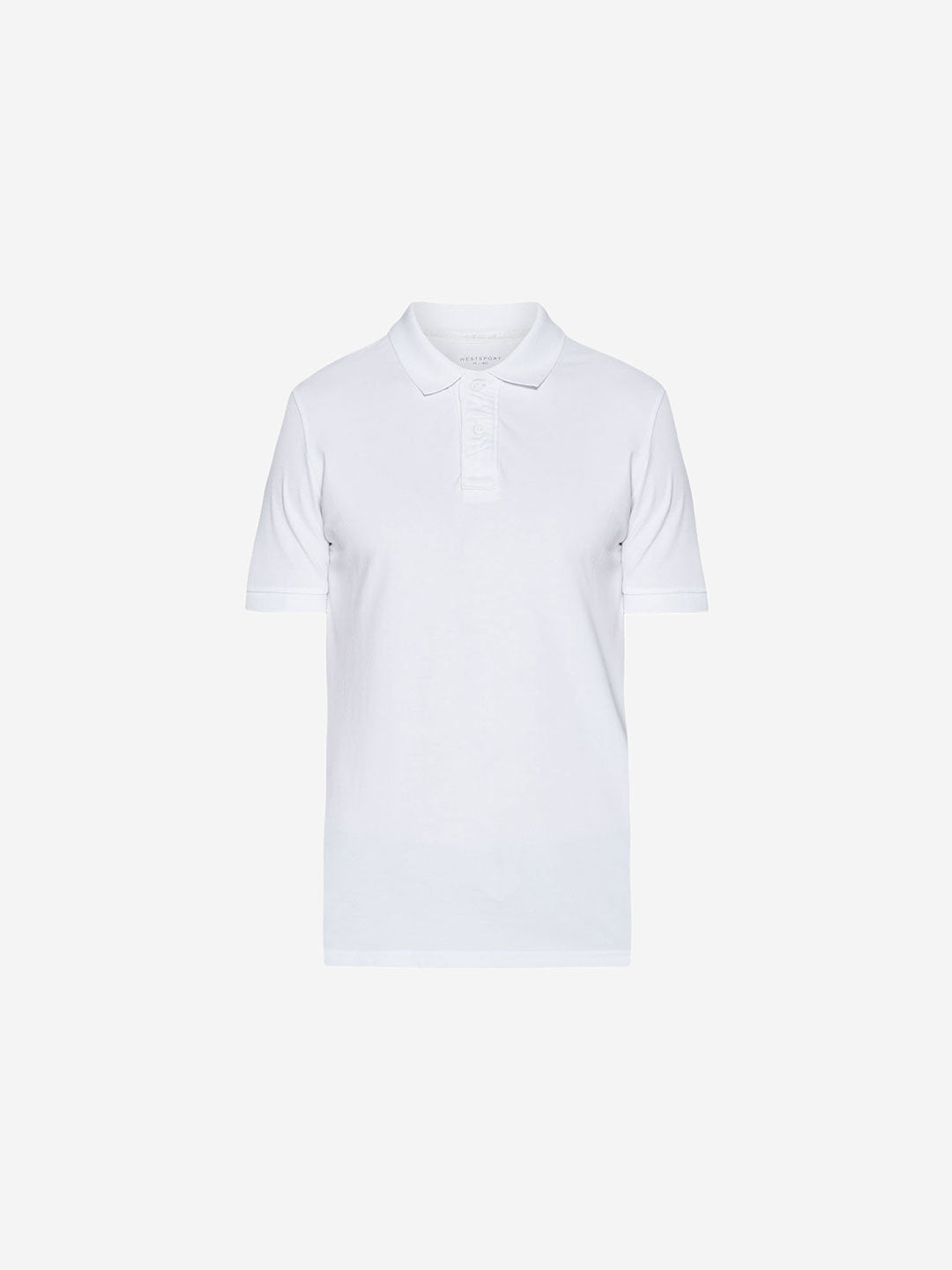 Westsport White Slim Fit Polo T-Shirt | White Slim Fit Polo T-Shirt for Men Close Up View - Westside
