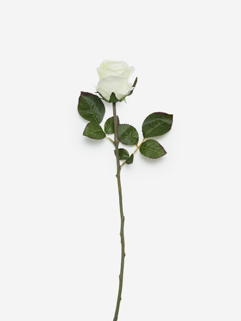 Westside Home White Artificial Rose Flower