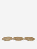 Westside Home Light-Brown Woven Round Trivets Set of Three