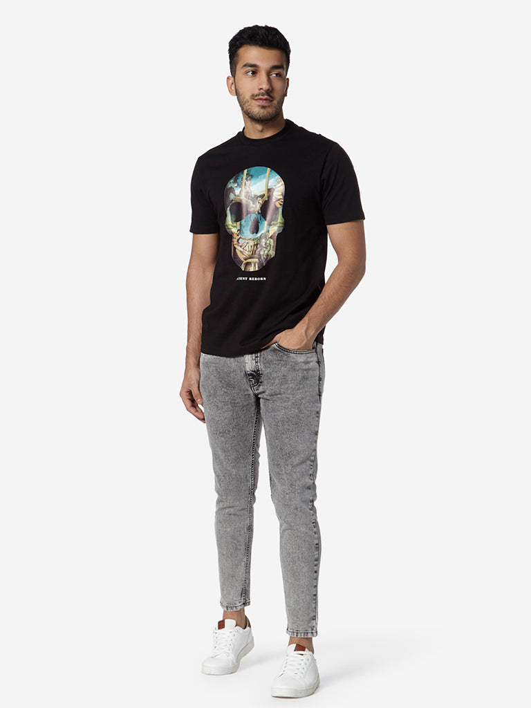 Shop WES Formals Blue Carrot-Fit Trousers Online – Westside