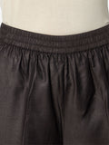 Zuba Dark Grey Slim Fit Ethnic Pants | Dark Grey Slim Fit Ethnic Pants for women close up view - Westside