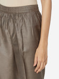 Zuba Dark Grey Ethnic Pants | Dark Grey Ethnic Pants for women close up view - Westside