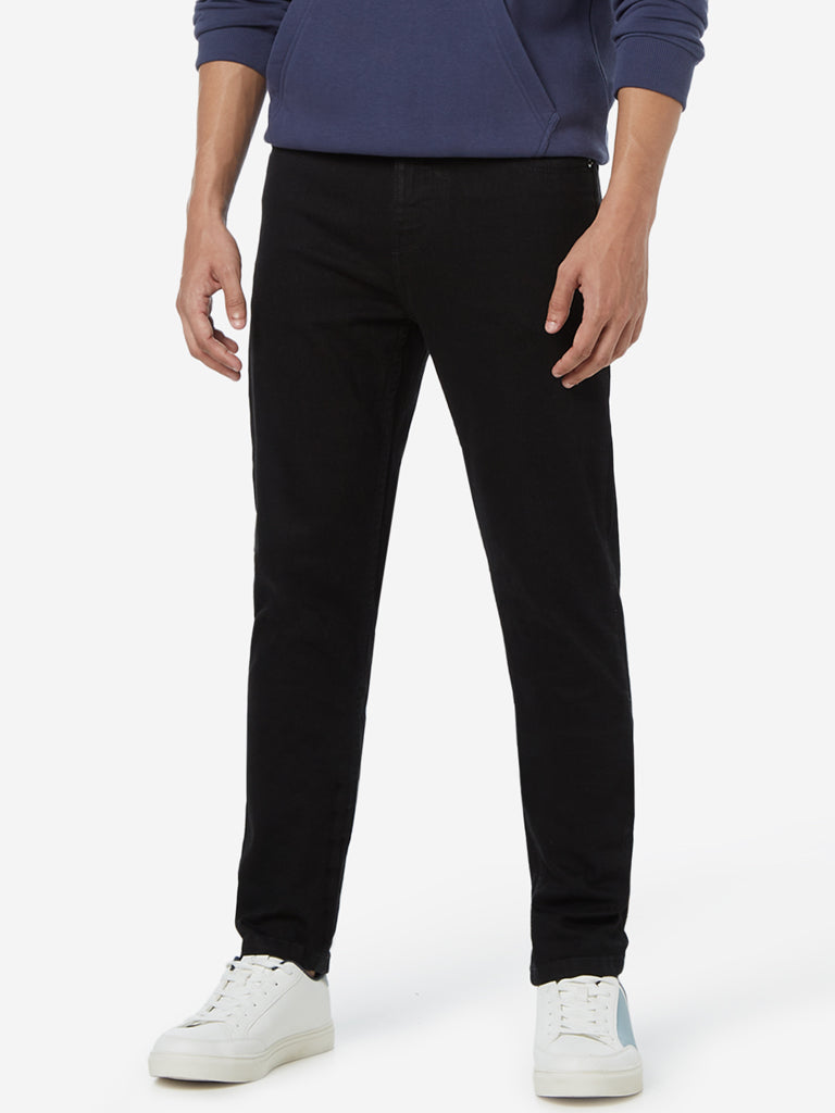 WES Casuals Black Slim Fit Jeans