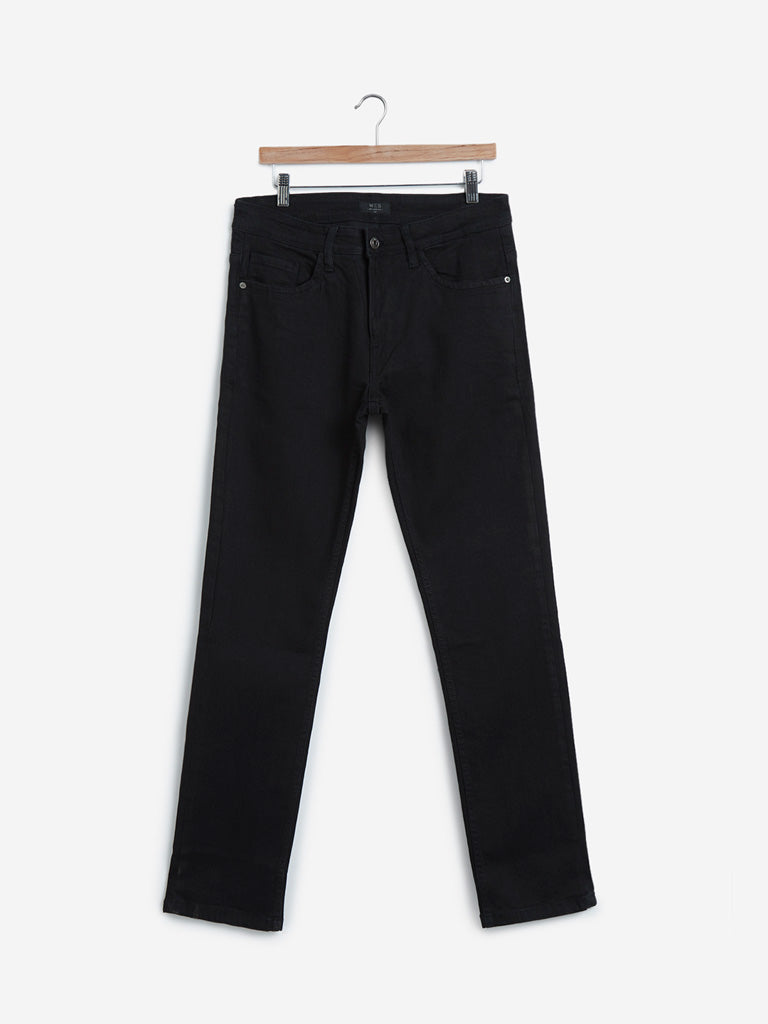 Buy WES Casuals Black Relaxed Fit Jeans from Westside
