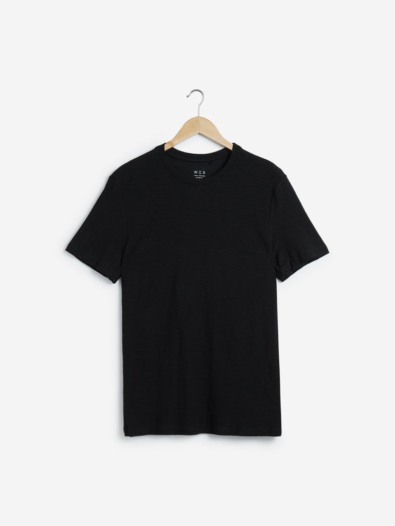 plain black t shirt men