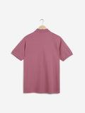 WES Casuals Dusty Pink Slim Fit Polo T-Shirt
