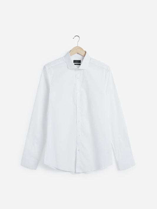 WES Formals White Ultra Slim Fit Shirt - Westside