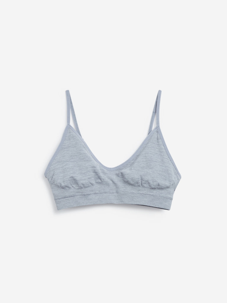 Wunderlove Grey Melange Seamfree Sports Bra