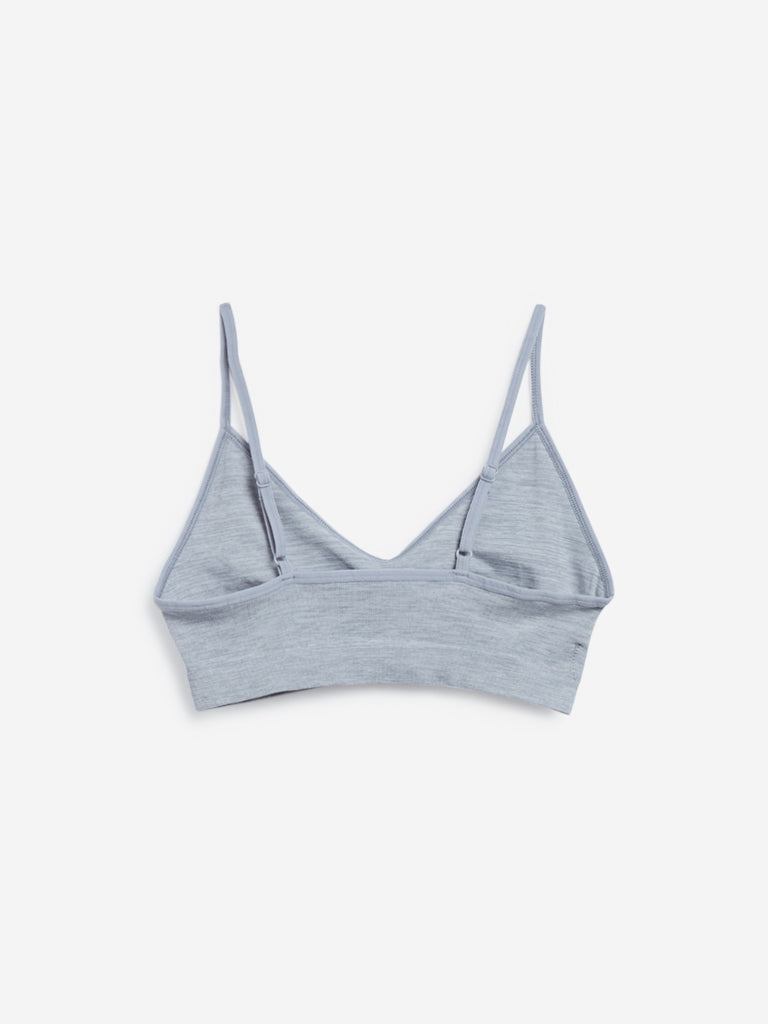 Wunderlove Grey Melange Seamfree Sports Bra