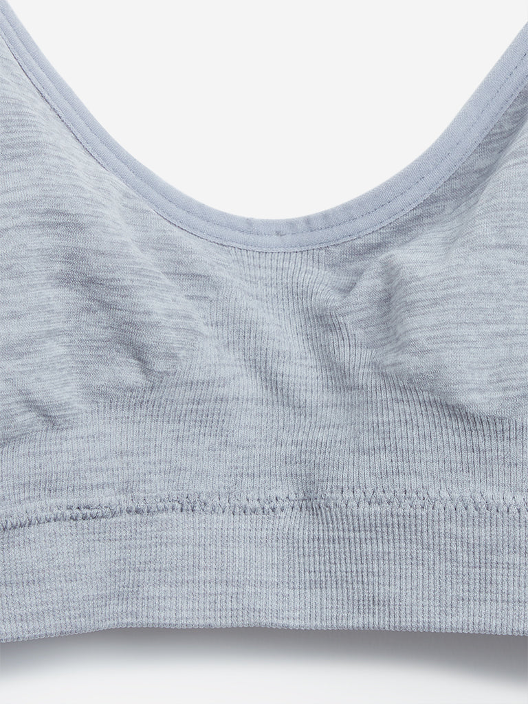Wunderlove Grey Melange Seamfree Sports Bra