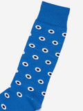 WES Lounge Blue Circular Print Full-Length Socks