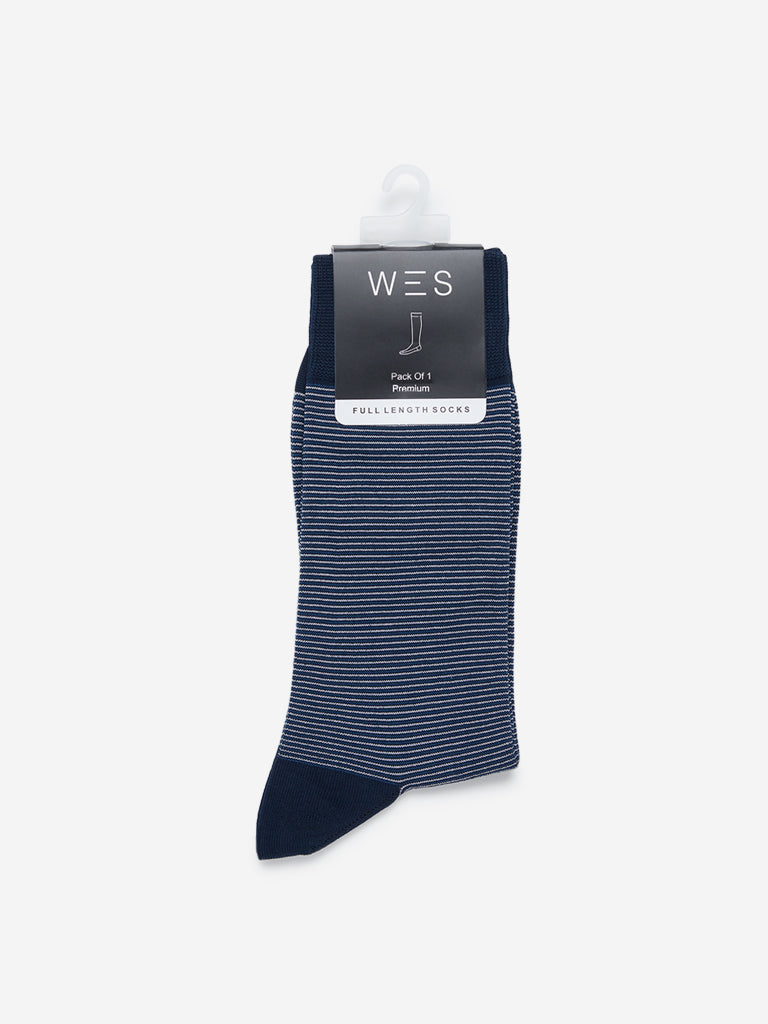 WES Lounge Navy Premium Full-Length Socks