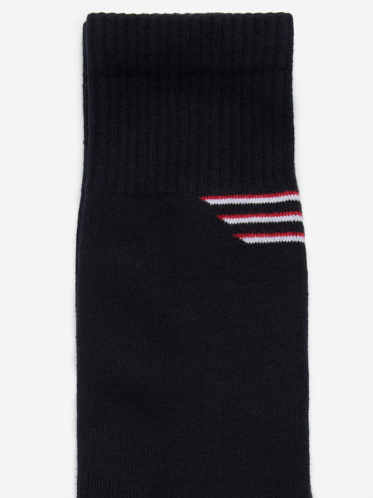 WES Lounge Black Full-Length Sports Socks