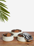 Westside Home Off-White Three Tier Tiffin Box