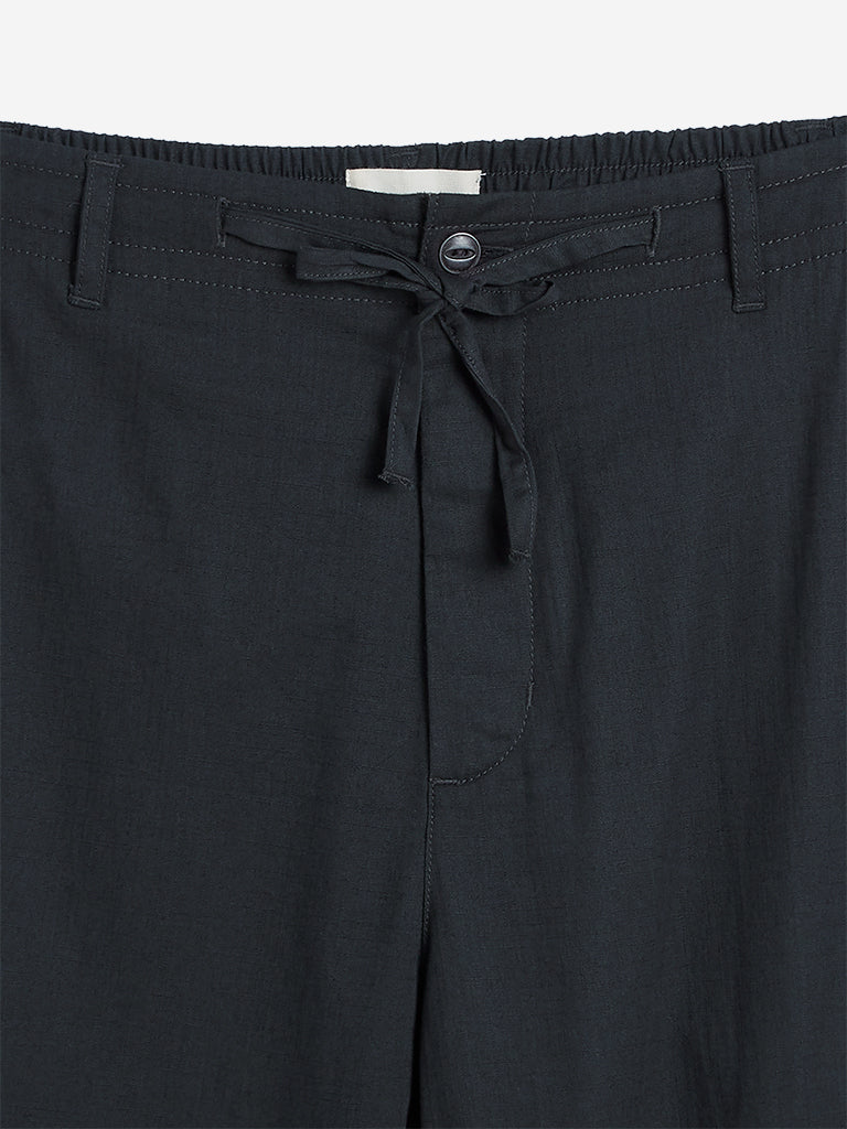 ETA Charcoal Slim Fit Chinos | Charcoal Slim Fit Chinos for Men Close Up View - Westside
