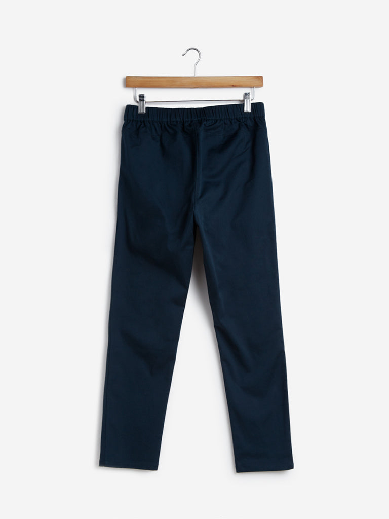 Utsa Indigo Twill Lycra Ethnic Pants
