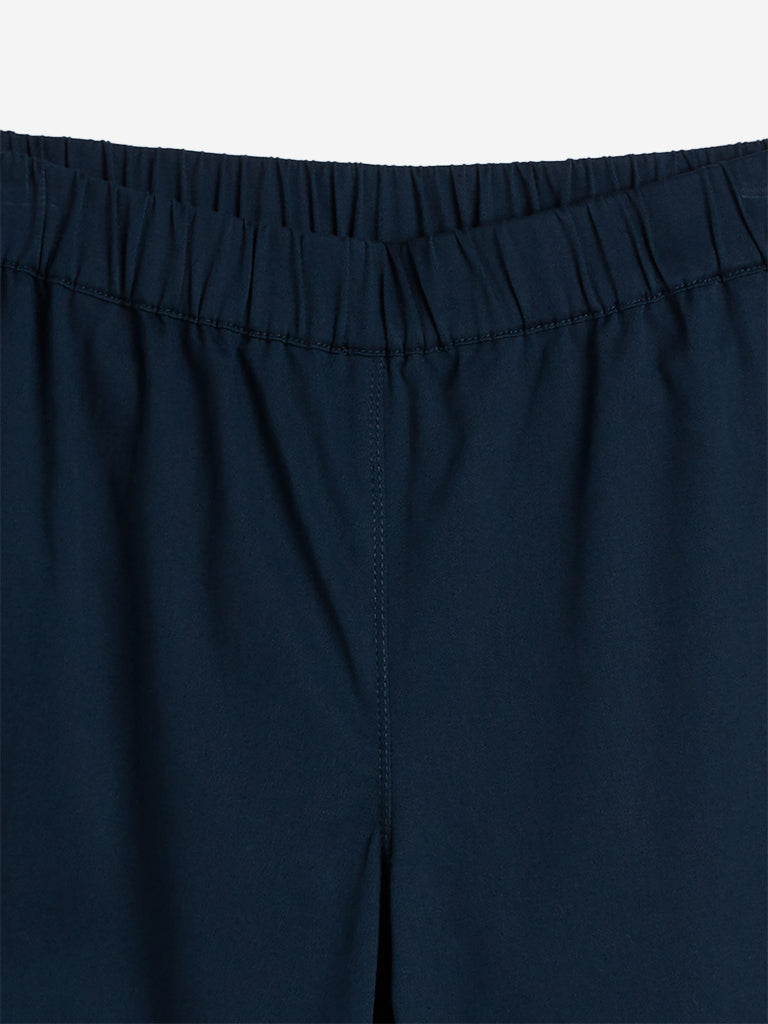 Utsa Indigo Twill Lycra Ethnic Pants