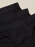 WES Lounge Black Briefs Pack of Three Front View - Westside