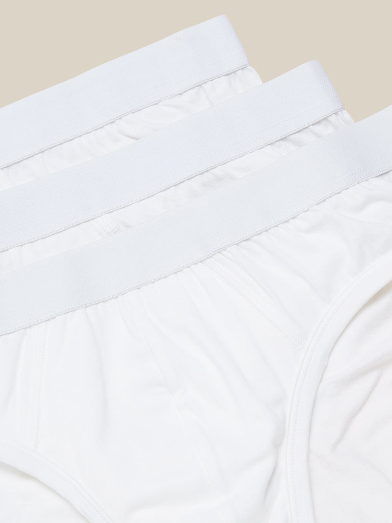 WES Lounge White Trunks Set of Three Close Up View 