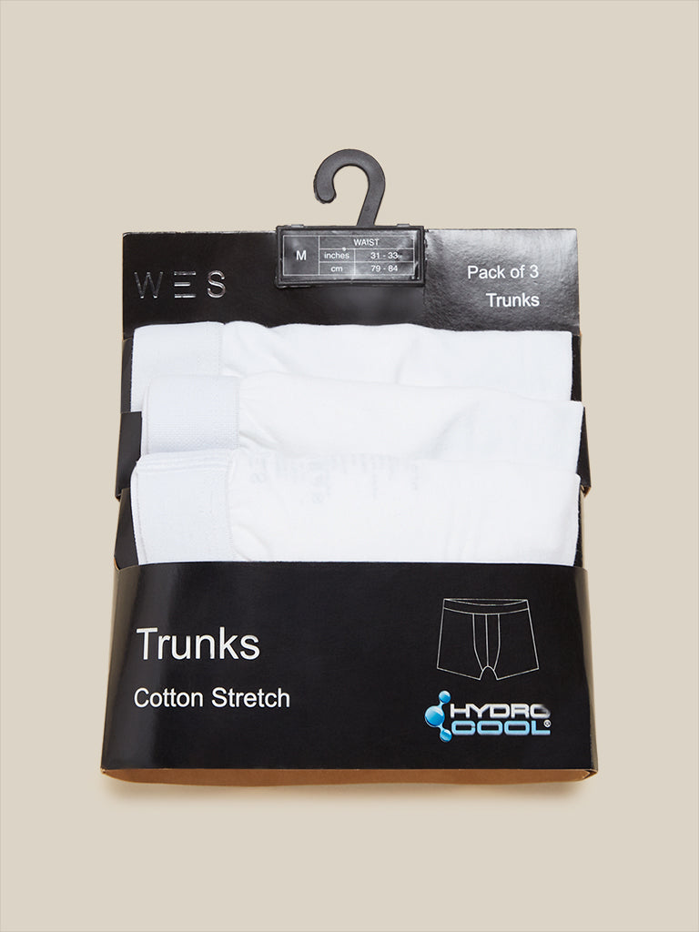 WES Lounge White Trunks Set of Three Product View 