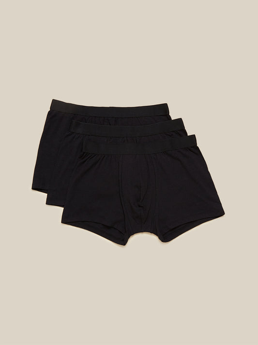 WES Lounge Black Trunks Set of Three Front View - Westside