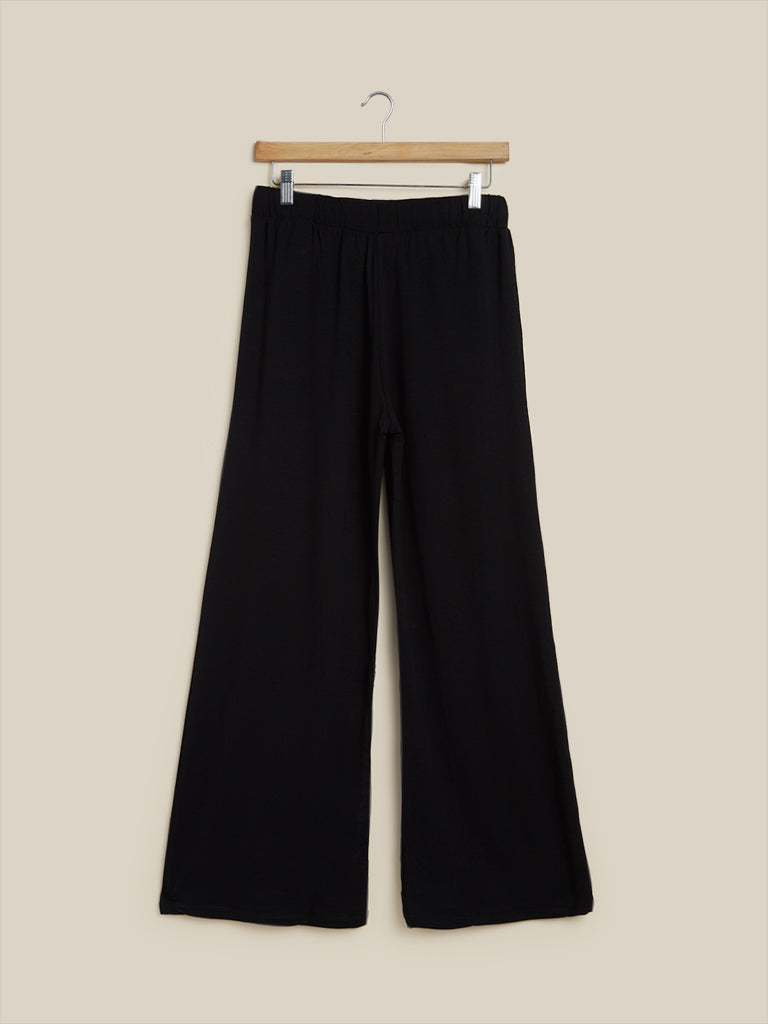 Wunderlove Black Flared Supersoft Pyjamas