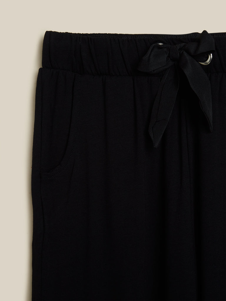 Wunderlove Black Flared Supersoft Pyjamas