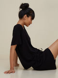 Wunderlove Black Raglan-Sleeved Supersoft T-shirt