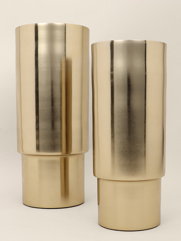 Westside Home Gold Large Pillar Vase