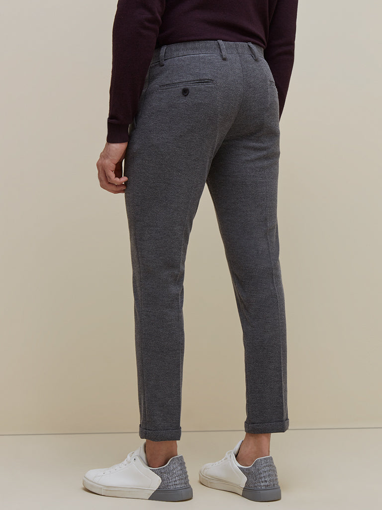 Buy WES Formals by Westside Grey Carrot Fit Trousers Online at best price  at TataCLiQ