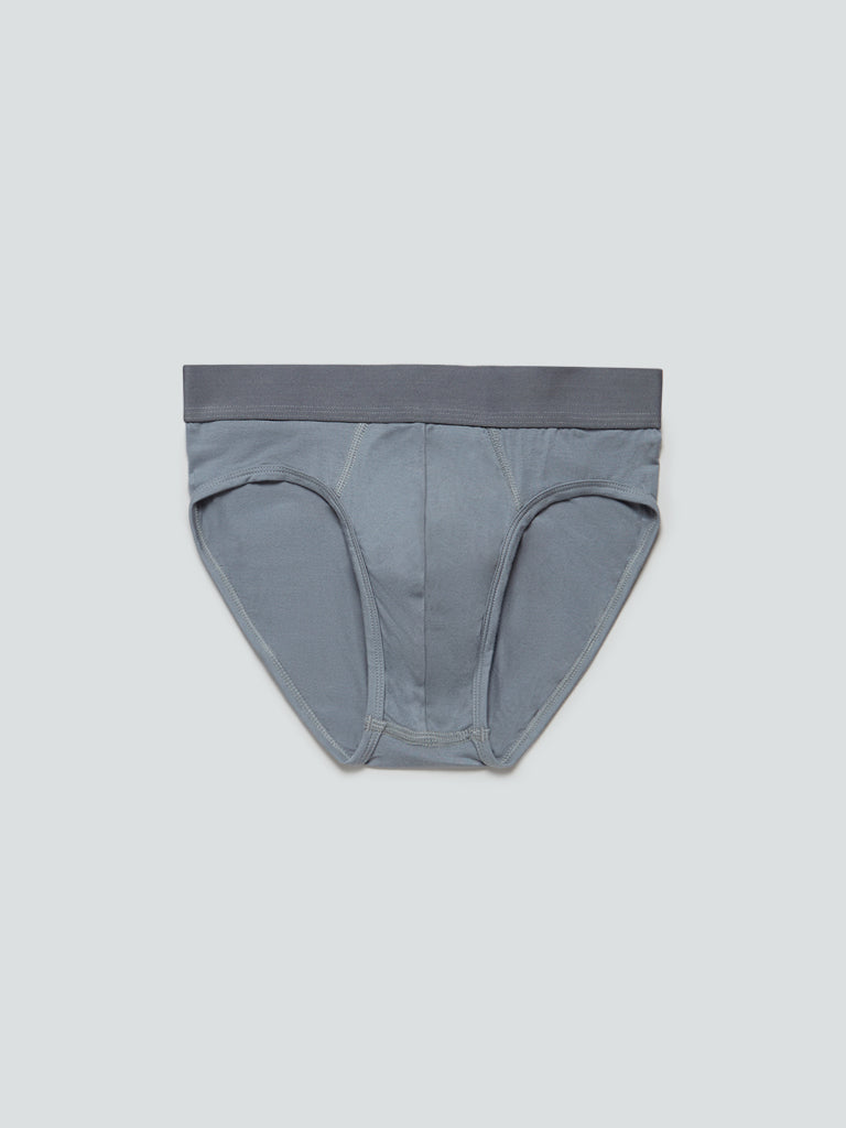 WES Lounge Grey Briefs Front View - Westside