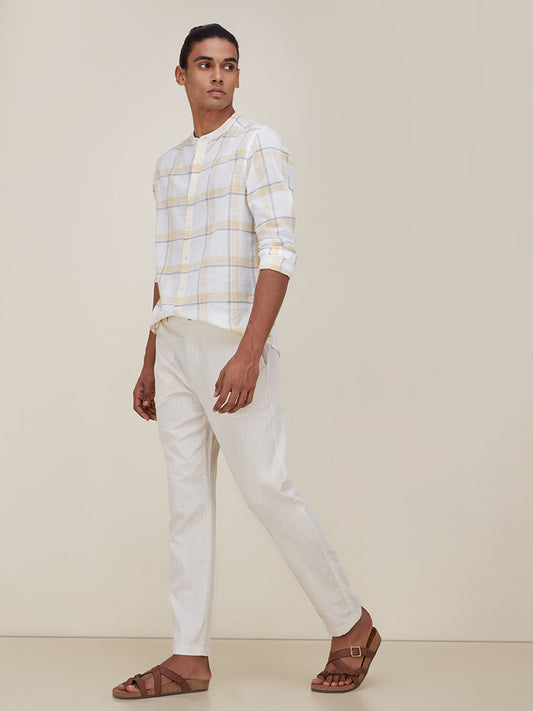 ETA Off-White Slim-Fit Chinos | Off-White Slim-Fit Chinos for Men Standing View - Westside