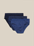 WES Lounge Navy Hydro Cool Briefs Set of Three Front View - Westside