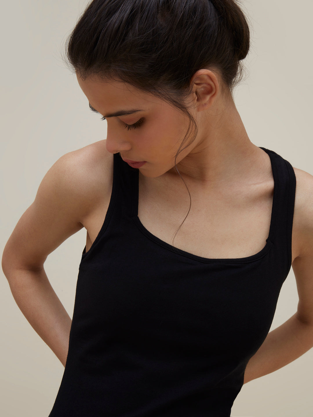 Wunderlove Black Vest with Hidden Support