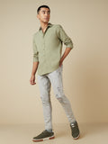 Nuon Olive Slim-Fit Shirt