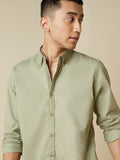 Nuon Olive Slim-Fit Shirt