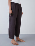 Utsa Charcoal Schiffli-Detailed Palazzos for women - Westside